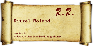 Ritzel Roland névjegykártya